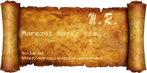 Marozsi Rozália névjegykártya